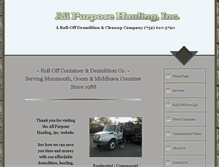 Tablet Screenshot of allpurposehauling.com
